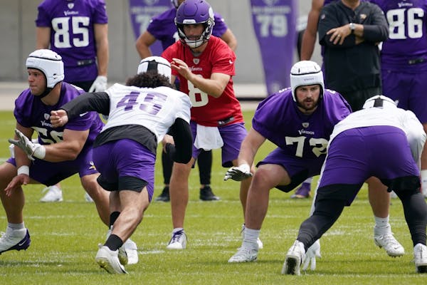 Kirk Cousins worked our during a scrimmage this week.