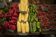 Fresh produce offered by Mary Le from her stand on the Nicollet Mall.     ]   JEFF WHEELER • Jeff.Wheeler@startribune.com  The Nicollet Mall farmer�