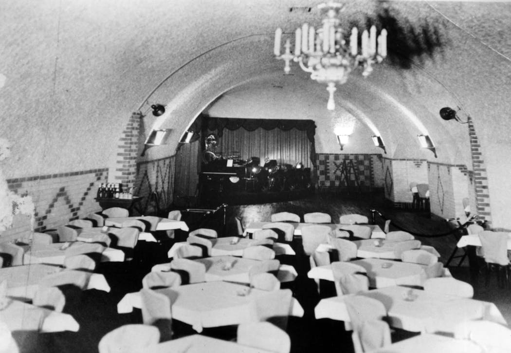 A 1930s photo of the Castle Royal nightclub in the Wabasha Street Caves.