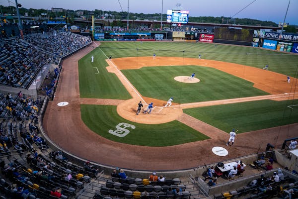 The St. Paul Saints home opener against the Iowa Cubs at CHS Field in St. Paul.