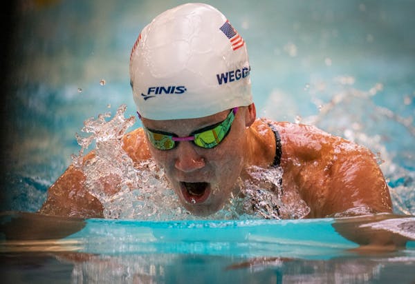 Mallory Weggemann swims the 100-meter breaststroke at the U.S. Paralympic team trials last week. 