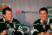 The Minnesota Wild introduced Ryan Suter, left, and Zach Parise at a press conference on July 09, 2012 in St. Paul.