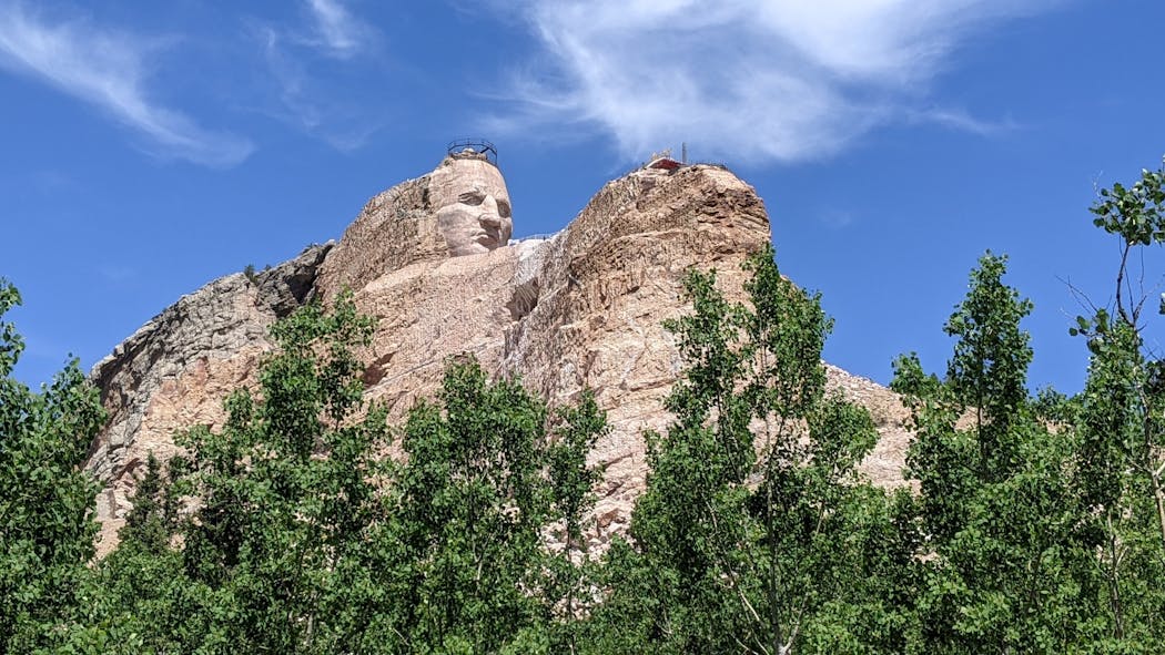 The Crazy Horse Memorial has been in progress for decades and features a 70-foot visage of the legendary Lakota leader. Photo by Simon Peter Groebner.