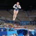 Sunisa Lee of the United State performs on the vault during the women’s all-around gymnastics competition Thursday.