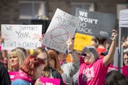 Planned Parenthood supporters gathered in 2019 to rally and raise funds for patients at the Vandalia health center behind the Planned Parenthood build