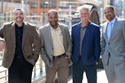 Leaders of Brown Venture Group. From left, Managing Partner Chris Brooks, partner Jerome Hamilton, partner Chris Dykstra and Managing Partner Paul Cam
