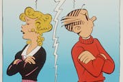 The comic strip couple, Blondie and Dagwood Bumstead, have been newspaper fixtures since the 1930s.