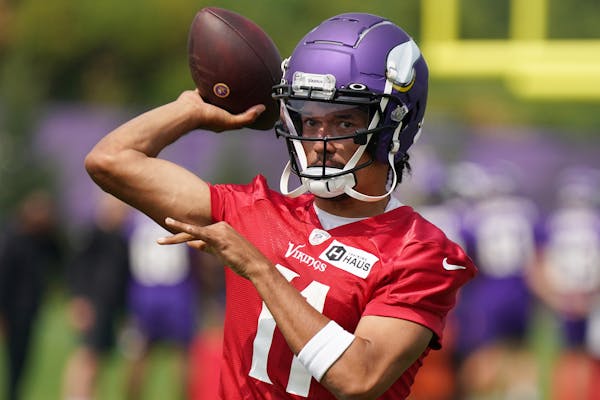 Vikings quarterback Kellen Mond was back at training camp practice Tuesday after being sidelined 10 days following a positive COVID-19 test.