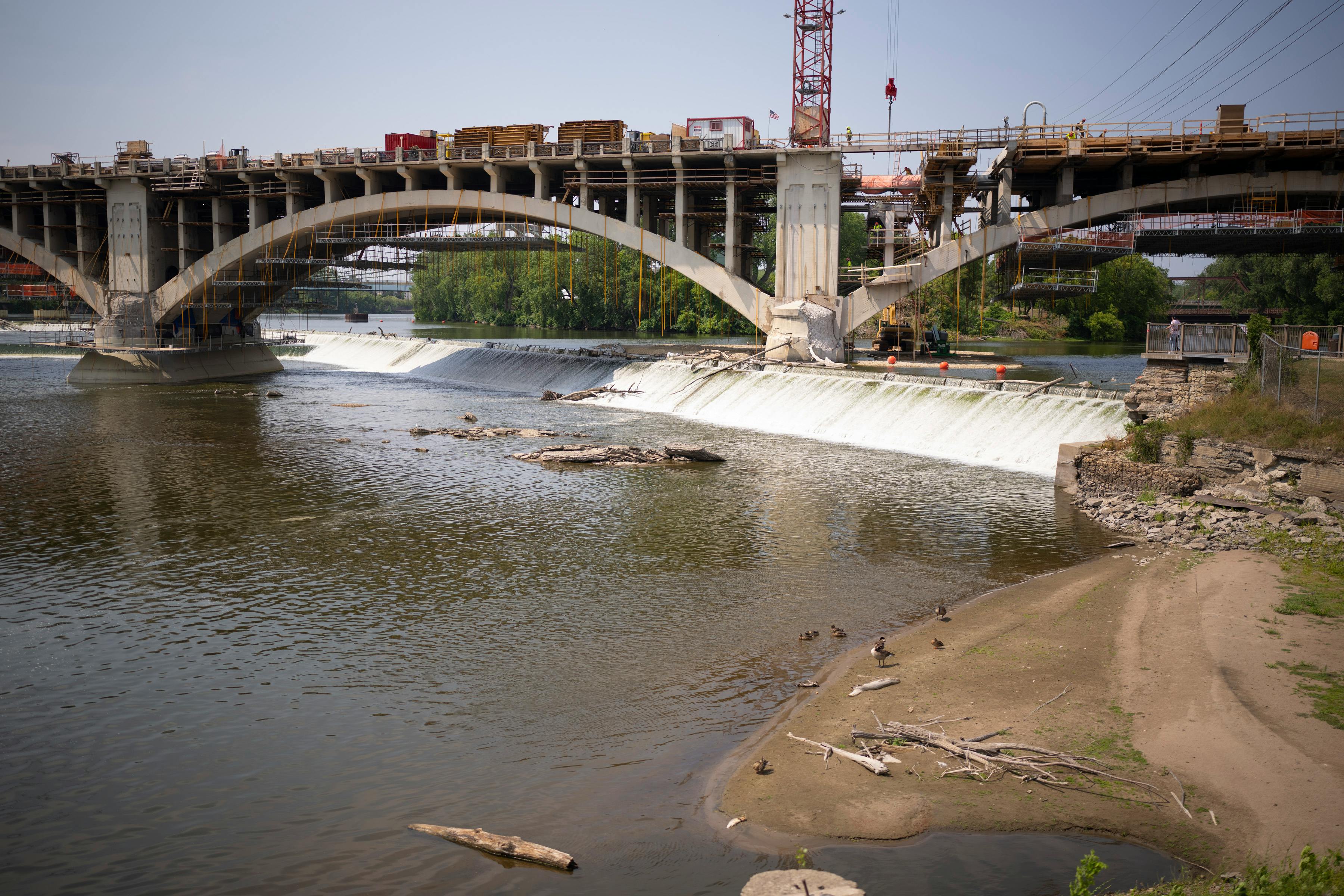 The condition of the underground wall spanning a portion of this area upstream from St. Anthony falls concerns riverfront historian John Anfinson.