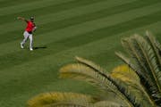 Nick Gordon played catch during spring training in March in Fort Myers, Fla.