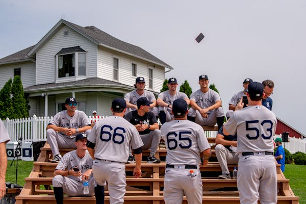 The Yankees played in the Field of Dreams game on Aug. 12 in Dyersville, Iowa.