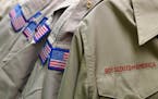 Boy Scouts of America uniforms in the retail store at the headquarters for the French Creek Council of the Boy Scouts of America in Summit Township, P