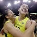 Sue Bird and Breanna Stewart of the Storm won Olympic gold medals, along with Lynx players Napheesa Collier and Sylvia Fowles.