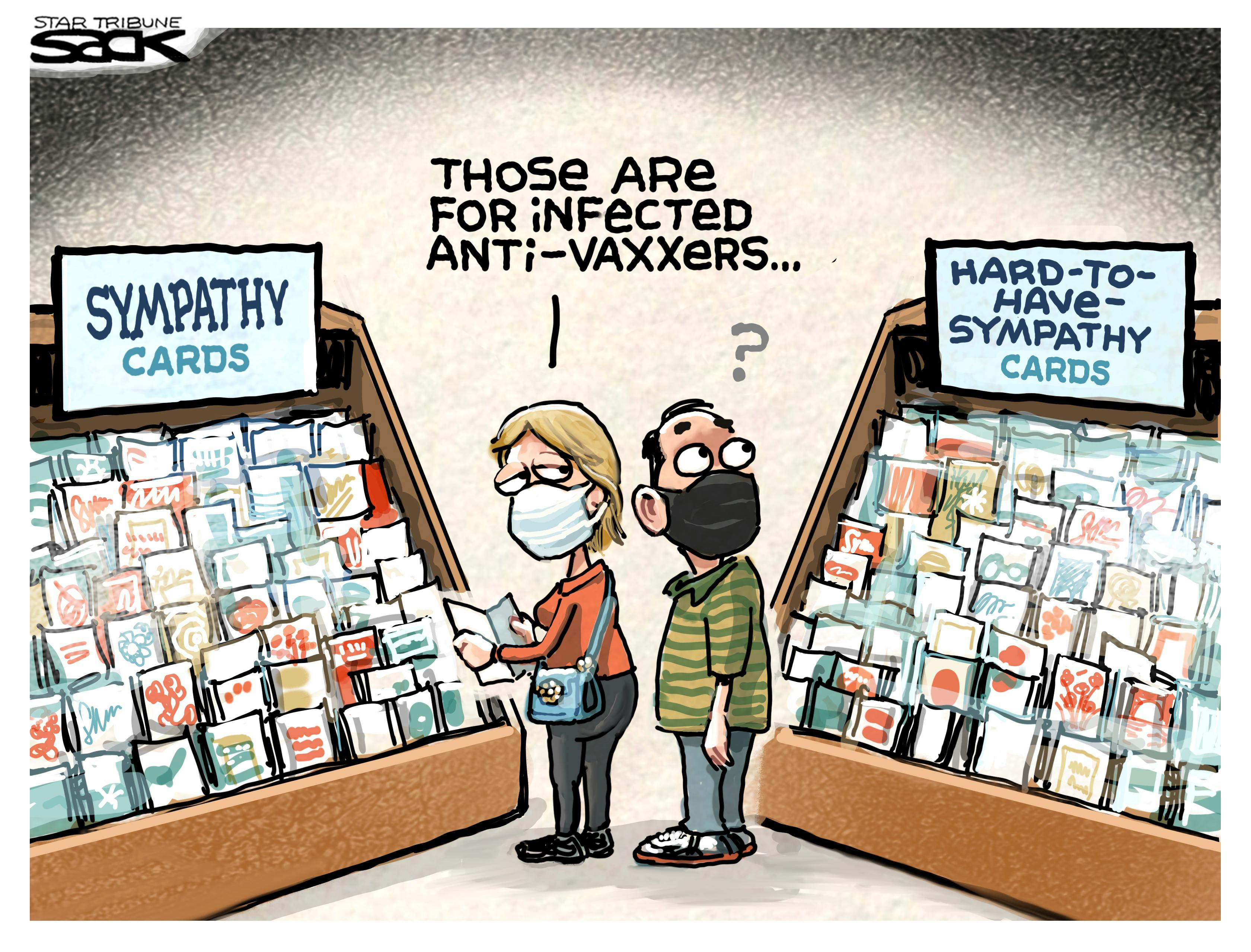 Sack cartoon: Cards for the anti-vaxxers | Star Tribune