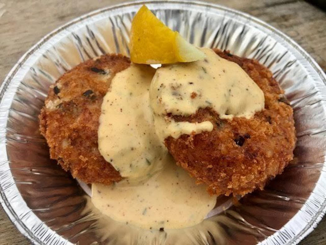 Walleye cakes at Giggles’ Campfire Grill
