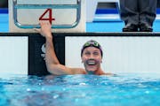 Eagan’s Mallory Weggemann reacted after winning the women’s 200-meter individual medley in the SM7 classification at the Tokyo Paralympic Games.