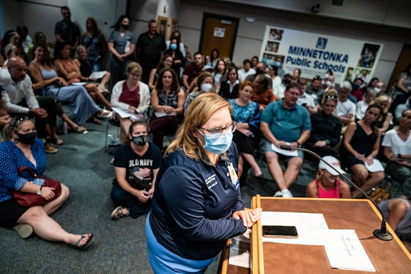 Dr. Elizabeth Reed spoke last August at a Minnetonka school board meeting in favor of a mask mandate in schools.
