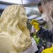 Linda Christensen sculpted a butterhead of Anna Euerle, the 2021 Princess Kay of the Milky Way, on Friday in the Dairy Barn at the Minnesota State Fai