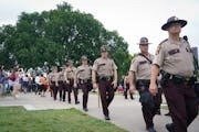 Minnesota State Patrol officers left the State Capitol grounds Friday following a standoff with protesters against Line 3 and other pipeline projects 