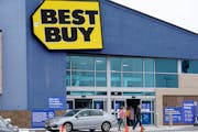 Best Buy has signed an agreement to buy a health technology firm in the United Kingdom. Shown is a store in Arlington Heights, Ill.