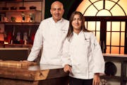 Father-daughter team Moid Alwy and Kiran Alwy on “Top Chef Family Style.”