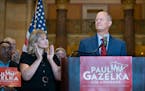 Former Senate Majority Leader Paul Gazelka, alongside his wife, Maralee, announced his campaign for governor in September.