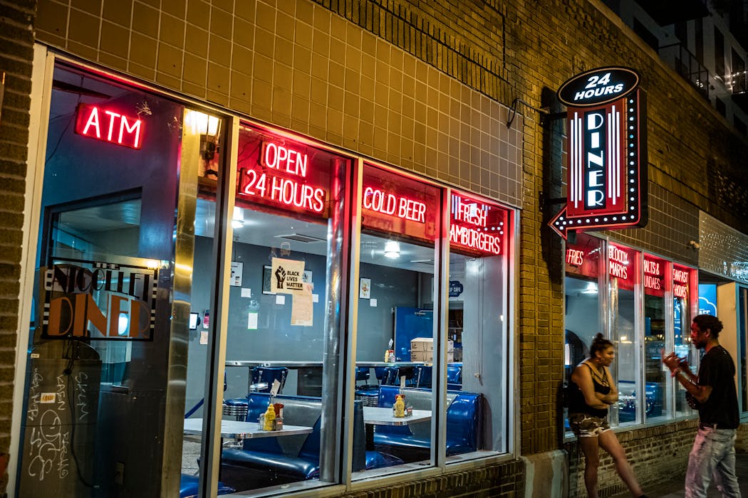 Sam Turner, owner of the Nicollet Diner in the Loring Park neighborhood, has suspended 24-hour indoor dining to avoid the dangers posed to his staff and customers at night.