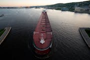 Minnesota exports in the second quarter of the year surpassed pre-pandemic levels. File photo of a freighter leaving Duluth on the way to a Canadian p