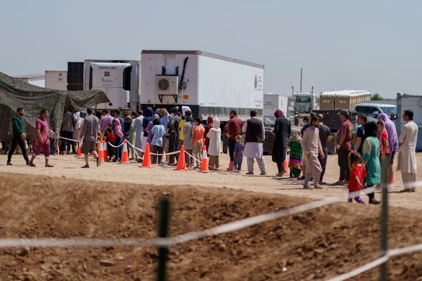 U.S. gives 1st look at base hosting Afghan evacuees