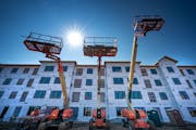 More signs that the apartment rental market is showing signs of a rebound: Construction is underway on the 204-unit Aster House Apartments in Eagan