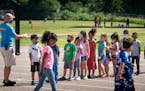 Groups of students rotated through inside and outside classes during a summer school program at Vista View Elementary in Burnsville in June.