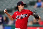 Cal Quantrill delivered a pitch against the Twins on Thursday in Cleveland.