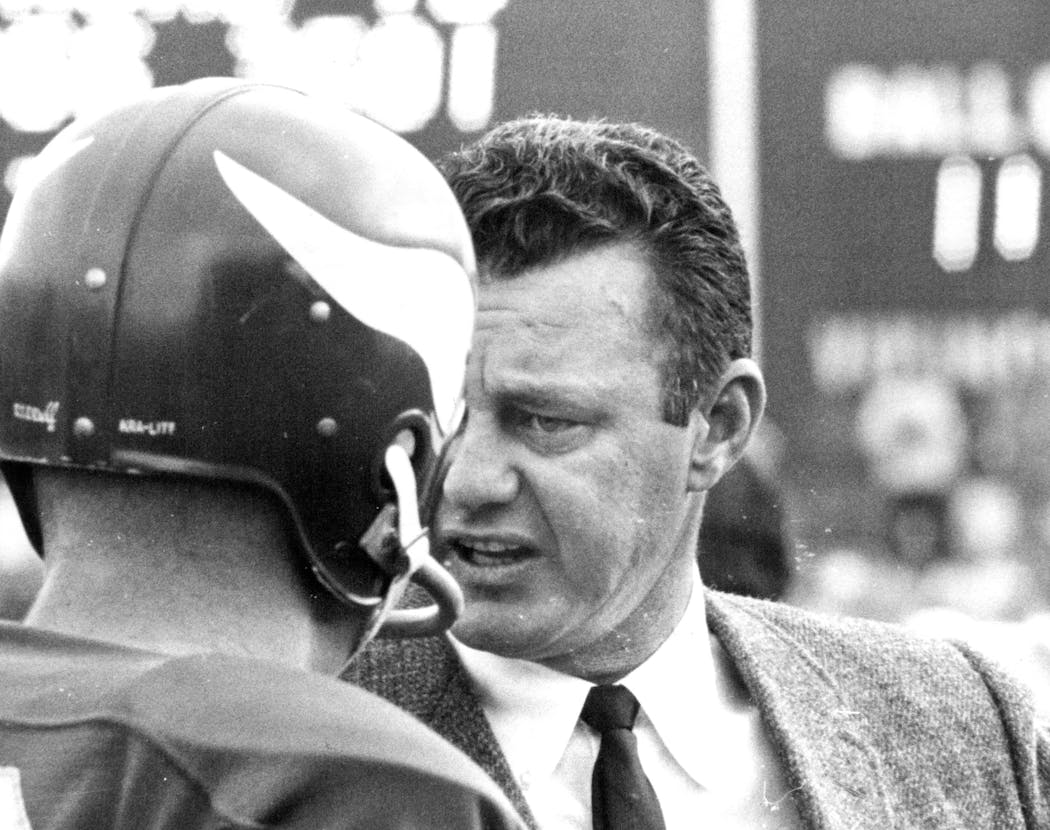 Vikings coach Norm Van Brocklin was known for his temper and volatility. Quarterback Fran Tarkenton even called him “a dysfunctional human being” in a 2015 interview with the Star Tribune.