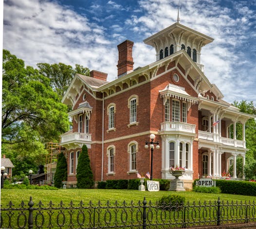 The Belvedere Mansion, built in 1857, is among the city’s finest.