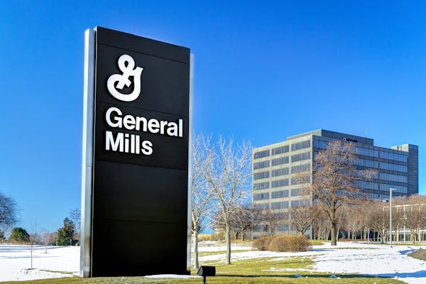 General Mills’ corporate headquarters and sign in Golden Valley.