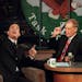 Tom Hanks, left, was a guest on  “The Late Show With David Letterman” in 2000. The actor also appeared on the set in Letterman’s final “Late S
