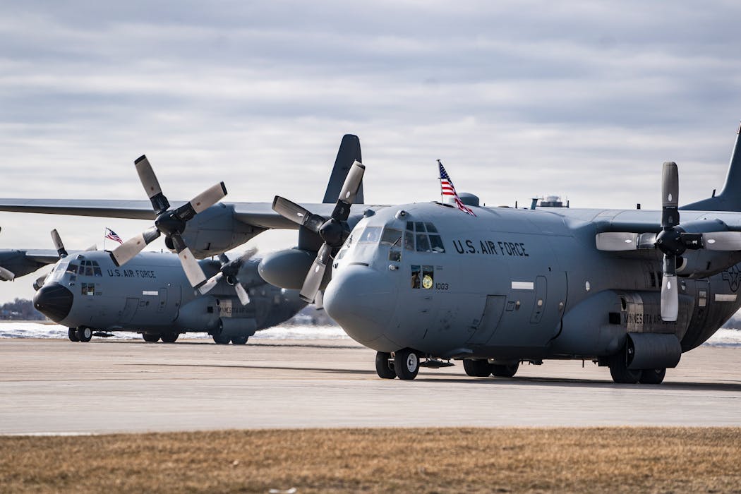 Several C-130 aircraft landed in 2020 after carrying service members back from a deployment in the Middle East.