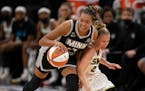 Lynx forward Napheesa Collier got control of the ball after forcing Sky guard Courtney Vandersloot to turn it over in the second quarter Sunday.