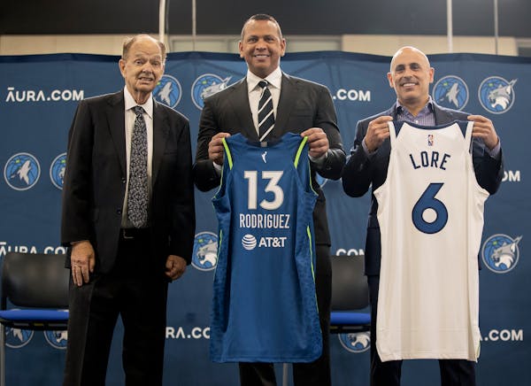 Timberwolves and Lynx owner Glen Taylor and Alt-Governors Alex Rodriguez and Marc Lore posed for photos. 



 


 
] CARLOS GONZALEZ • cgonz