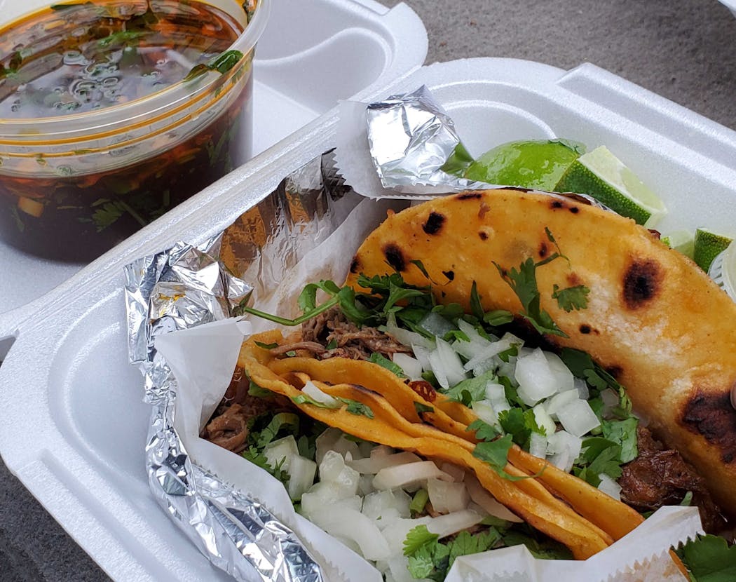 Birria beef tacos at Homi in St. Paul.