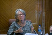 Otto Bremer Trust trustee Charlotte Johnson testified in Judge Robert Awsumb’s courtroom at the Ramsey County Courthouse on Thursday,