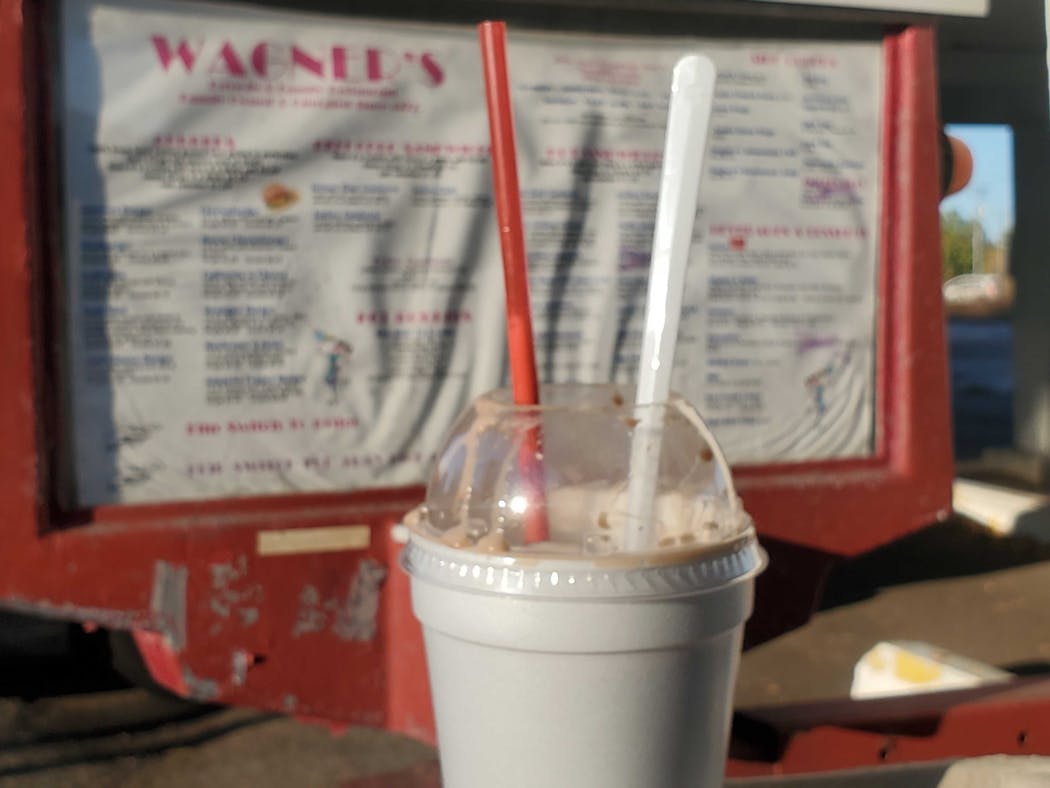 Chocolate malt from Wagner’s Drive-In.