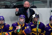 Minnesota State Mankato’s Mike Hastings (shown coaching against the Gophers in the NCAA West Region final in March of 2021) has been building the Ma