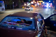 A car on E. Lake Street had its rear window shot out the night of Tuesday. Minneapolis police officers investigated after a ShotSpotter report of doze