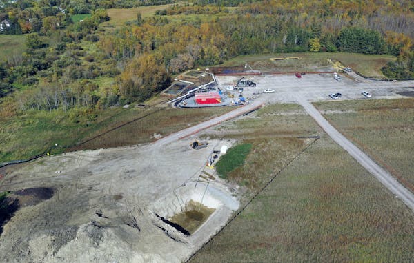 While working near Clearbrook, Minn., Enbridge dug too deeply into the ground and pierced an artesian aquifer. This image is from the site on Sept. 28
