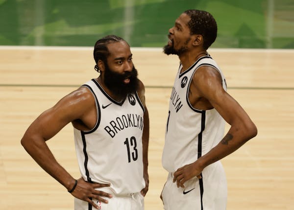 Nets stars James Harden and Kevin Durant power a team that is aiming for its first NBA title, with or without Kyrie Irving.