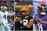 Dak Prescott of the Cowboys, Aaron Rodgers of the Packers and Lamar Jackson of the Ravens will test the Vikings defense.