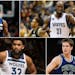 (Clockwise from top left) Jimmy Butler, Kevin Garnett, Christian Laettner and Karl-Anthony Towns are on Michael Rand’s list of the Top 25 Timberwolv