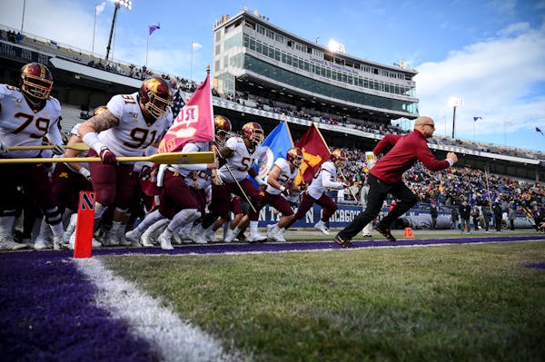 Football coach P.J. Fleck led the Gophers onto Ryan Field to face Northwestern in 2019. Despite the Wildcats averaging just over 29,000 per game at ho