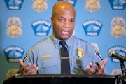 Then-Police Chief Medaria Arradondo addressed the media Oct. 27 regarding the proposed charter amendment to replace the police department at St. Mary�